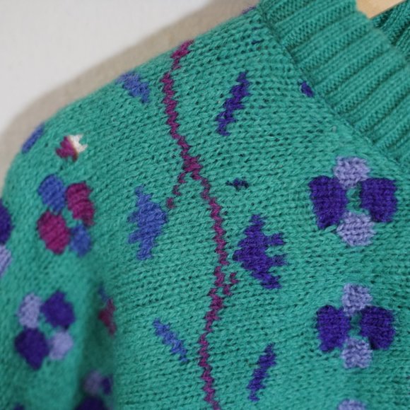 Vintage Glenfife 100% WOOL vibrant made in Scotland Sweater - Picture 3 of 4